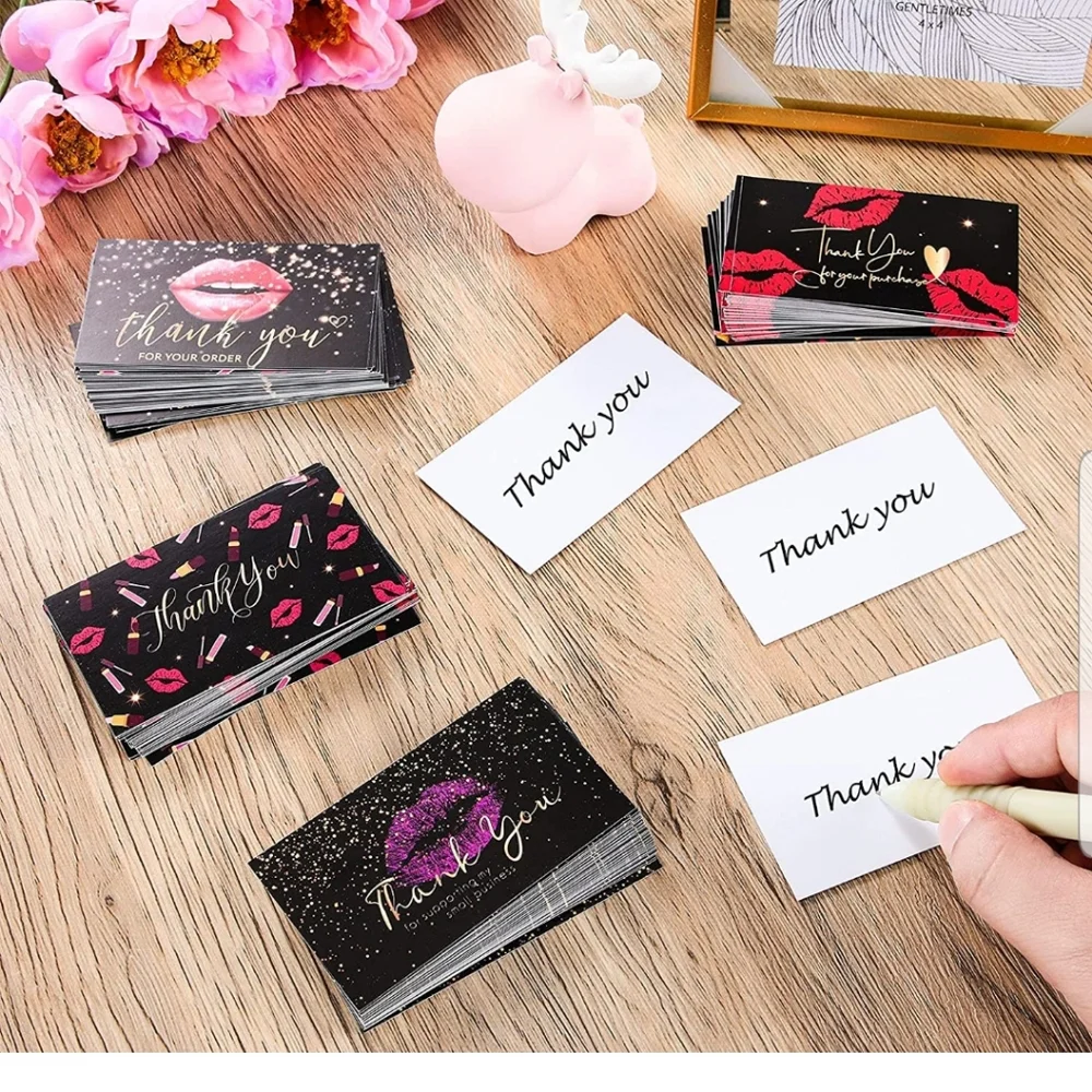 24 Ct. Valentine  Thank You Cards Red Lips